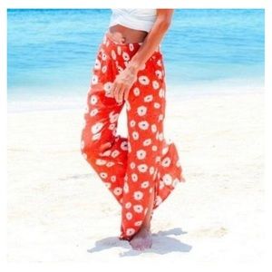 Billabong red floral pant